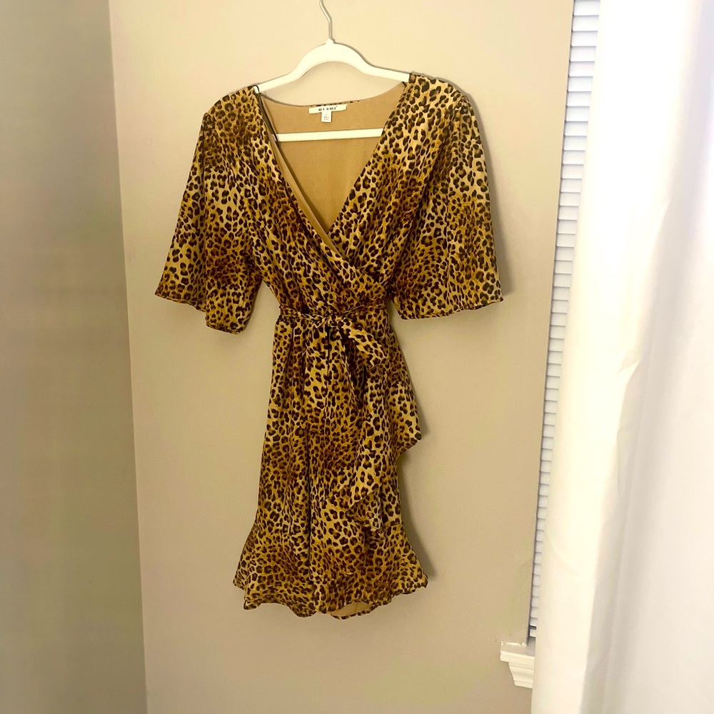 Flirty Leopard Wrap Dress